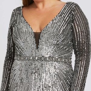 COPY - Mac Duggal sequence sleeve gown